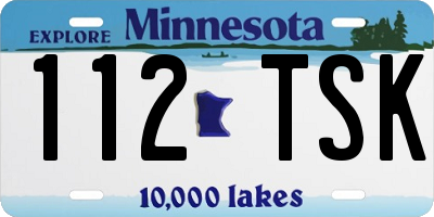MN license plate 112TSK