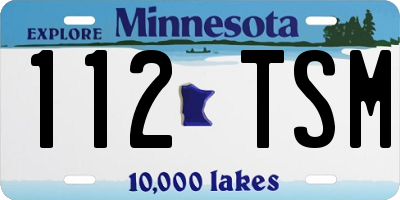 MN license plate 112TSM
