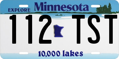 MN license plate 112TST
