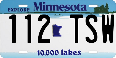 MN license plate 112TSW