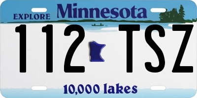 MN license plate 112TSZ