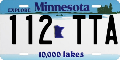 MN license plate 112TTA