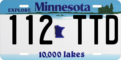 MN license plate 112TTD