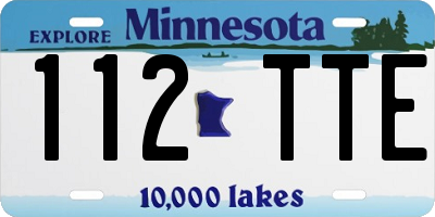 MN license plate 112TTE