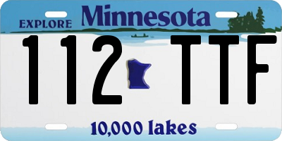 MN license plate 112TTF