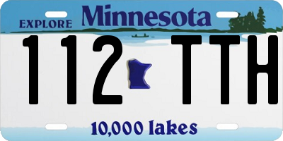 MN license plate 112TTH