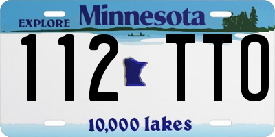 MN license plate 112TTO