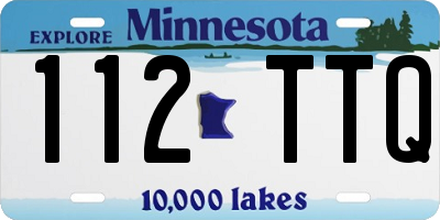 MN license plate 112TTQ
