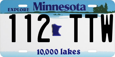 MN license plate 112TTW