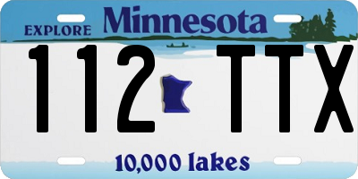 MN license plate 112TTX