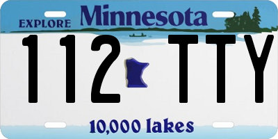 MN license plate 112TTY