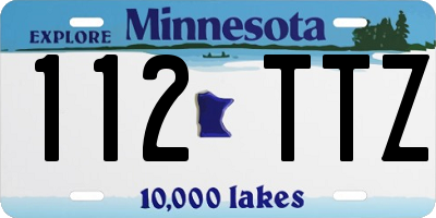 MN license plate 112TTZ