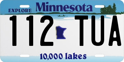 MN license plate 112TUA