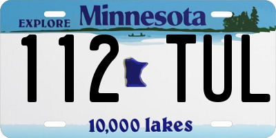 MN license plate 112TUL