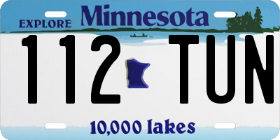 MN license plate 112TUN