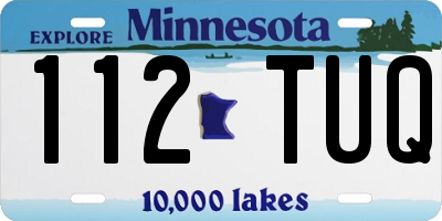 MN license plate 112TUQ