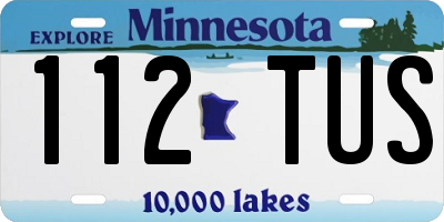 MN license plate 112TUS