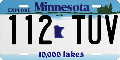 MN license plate 112TUV