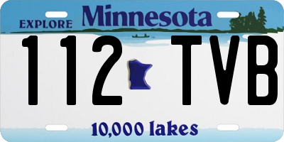 MN license plate 112TVB