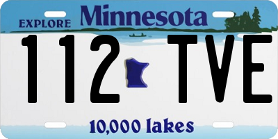 MN license plate 112TVE