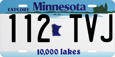 MN license plate 112TVJ