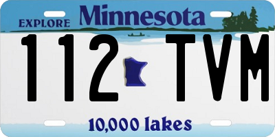 MN license plate 112TVM