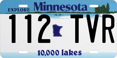 MN license plate 112TVR