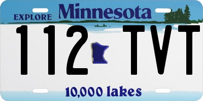 MN license plate 112TVT