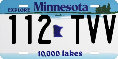 MN license plate 112TVV