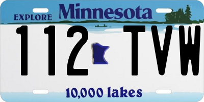 MN license plate 112TVW