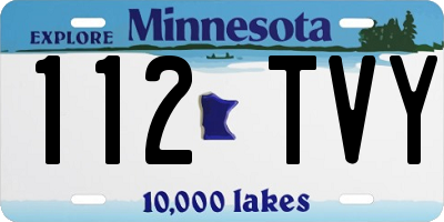 MN license plate 112TVY