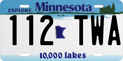 MN license plate 112TWA