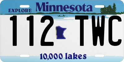 MN license plate 112TWC
