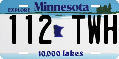 MN license plate 112TWH