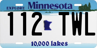 MN license plate 112TWL