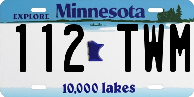 MN license plate 112TWM