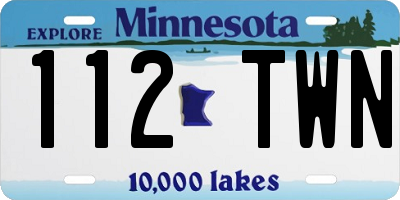 MN license plate 112TWN
