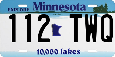 MN license plate 112TWQ