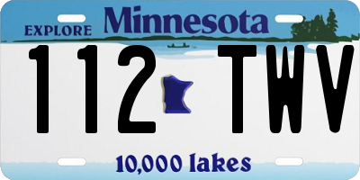 MN license plate 112TWV