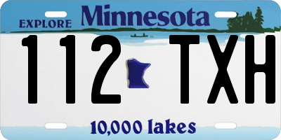 MN license plate 112TXH