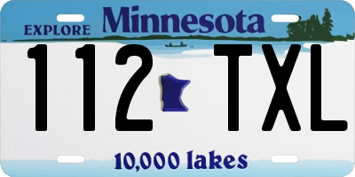 MN license plate 112TXL
