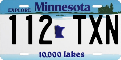 MN license plate 112TXN