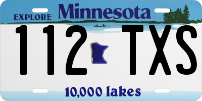 MN license plate 112TXS