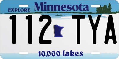 MN license plate 112TYA