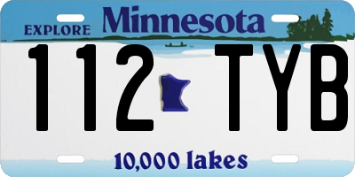 MN license plate 112TYB