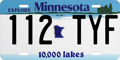 MN license plate 112TYF