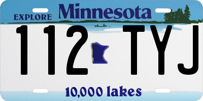 MN license plate 112TYJ