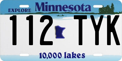 MN license plate 112TYK