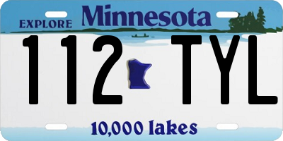 MN license plate 112TYL