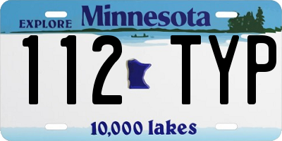 MN license plate 112TYP